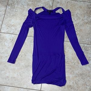Long Sleeve BCBG Mini Purple Dress Size XS